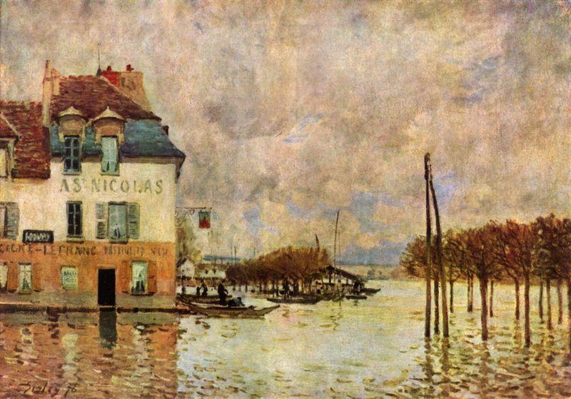 Alfred Sisley L Inondation a Port Marly